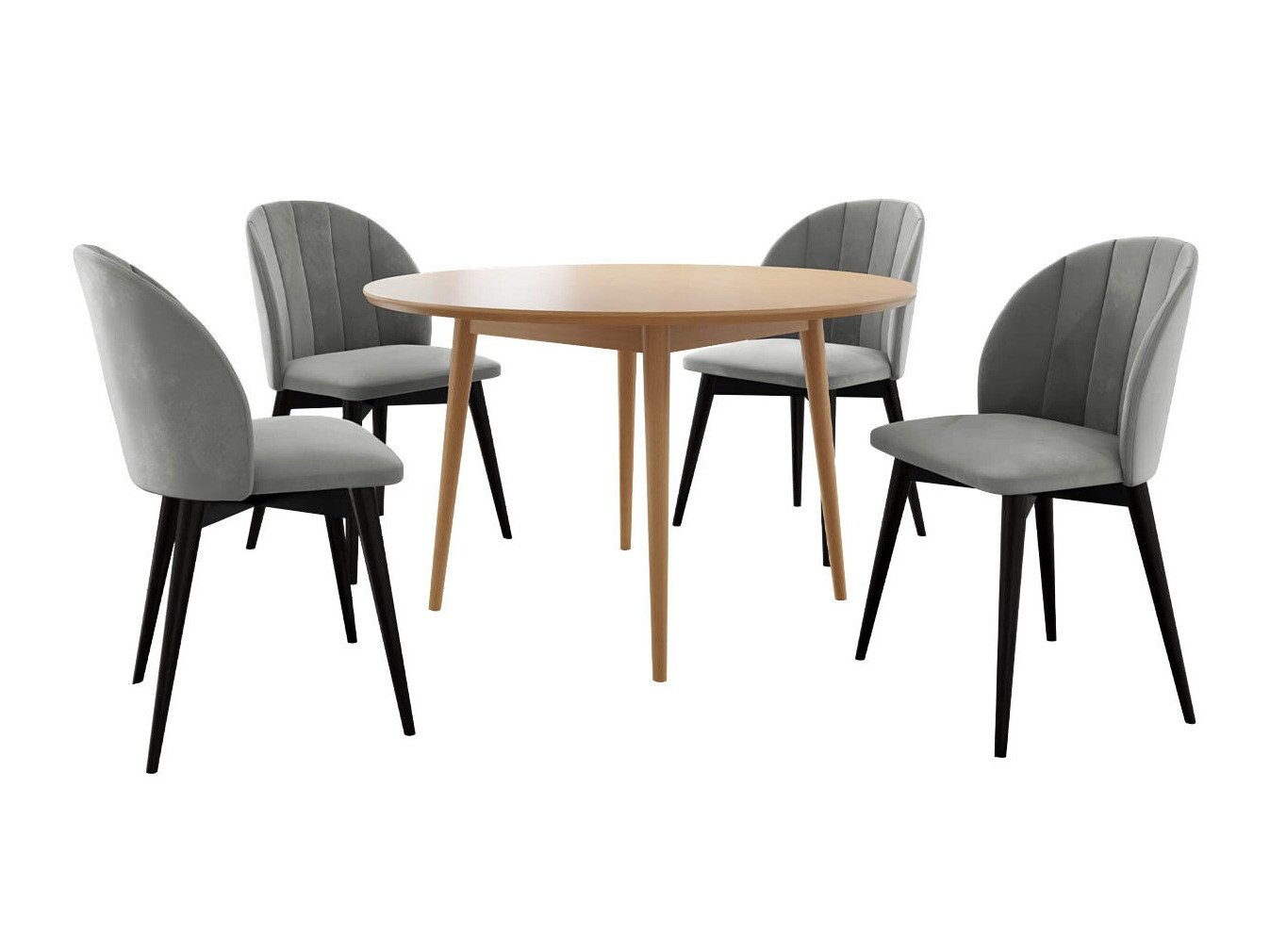 Dining set Racine 127 (Black + Magic Velvet 2217)