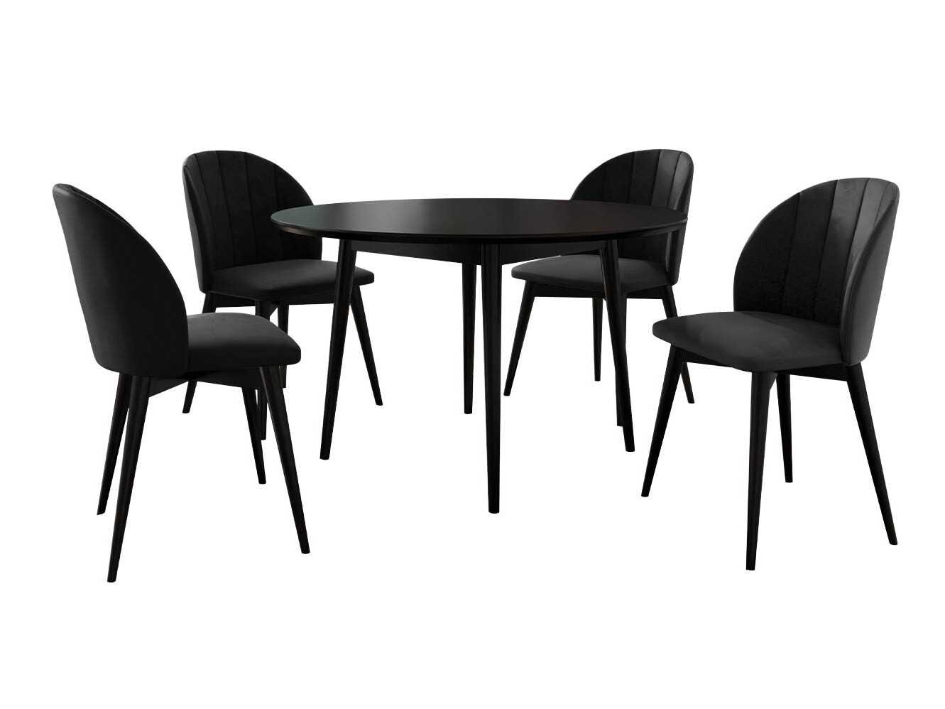 Dining set Racine 127 (Black + Magic Velvet 2219)