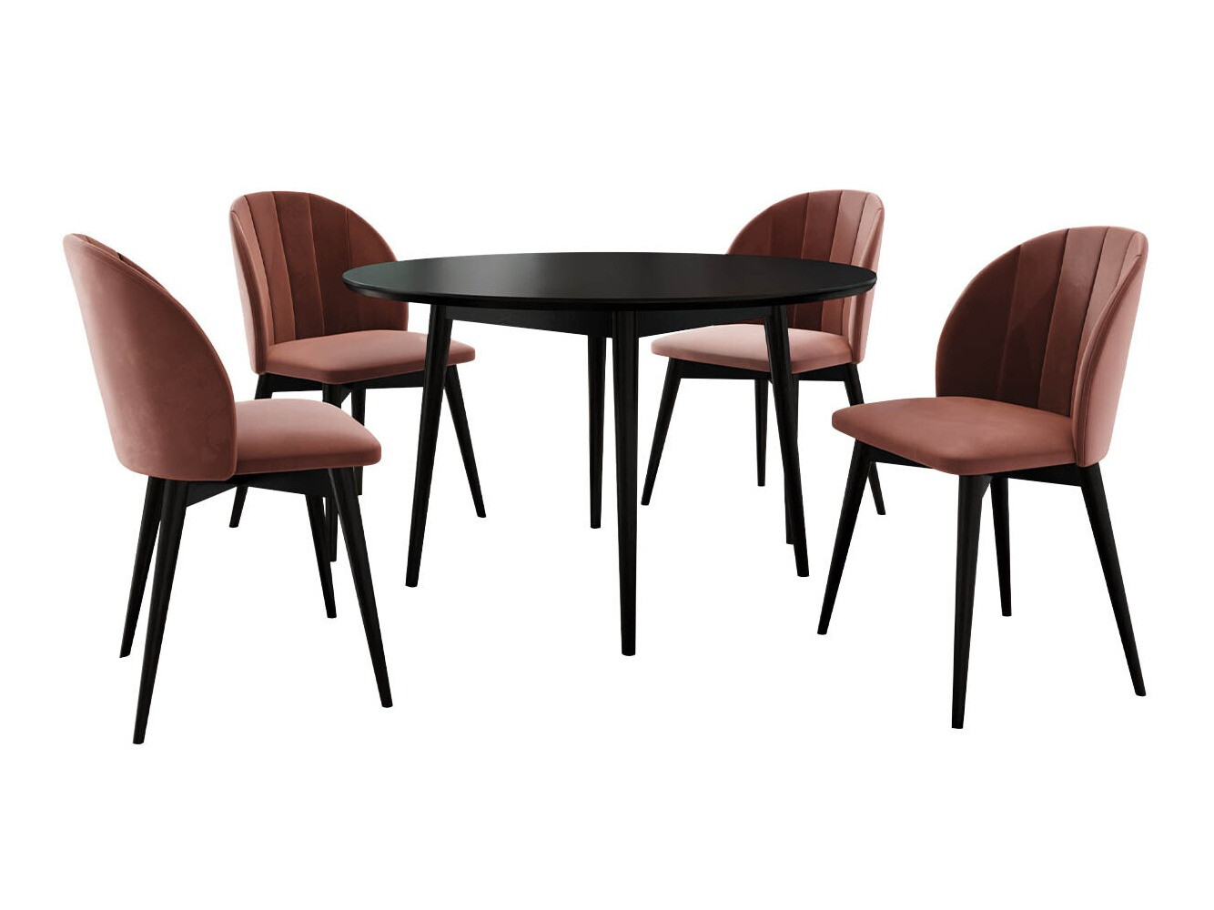 Dining set Racine 127 (Black + Magic Velvet 2258)
