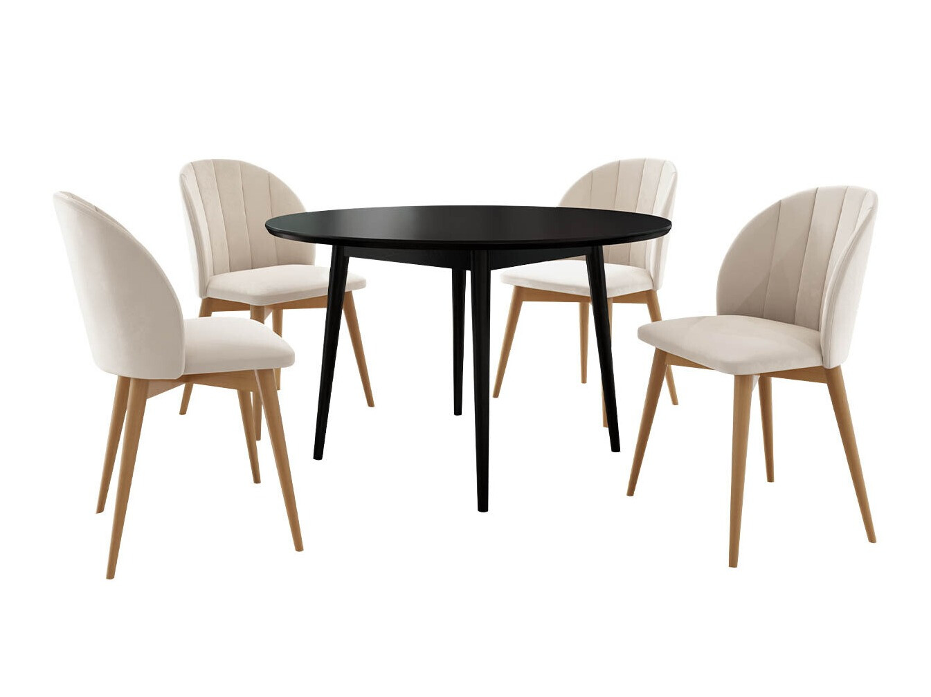 Dining set Racine 127 (Brown + Magic Velvet 2250)