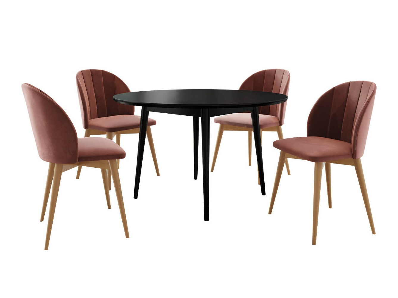 Dining set Racine 127 (Brown + Magic Velvet 2258)