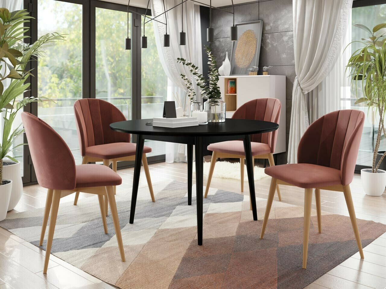 Dining set Racine 127 (Brown + Magic Velvet 2258)