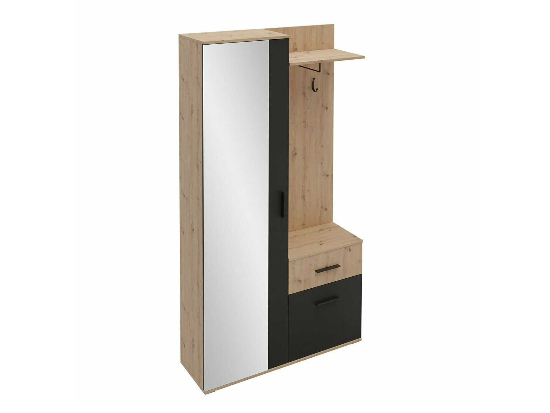 Hallway set Pavo (Artisan oak + Black)