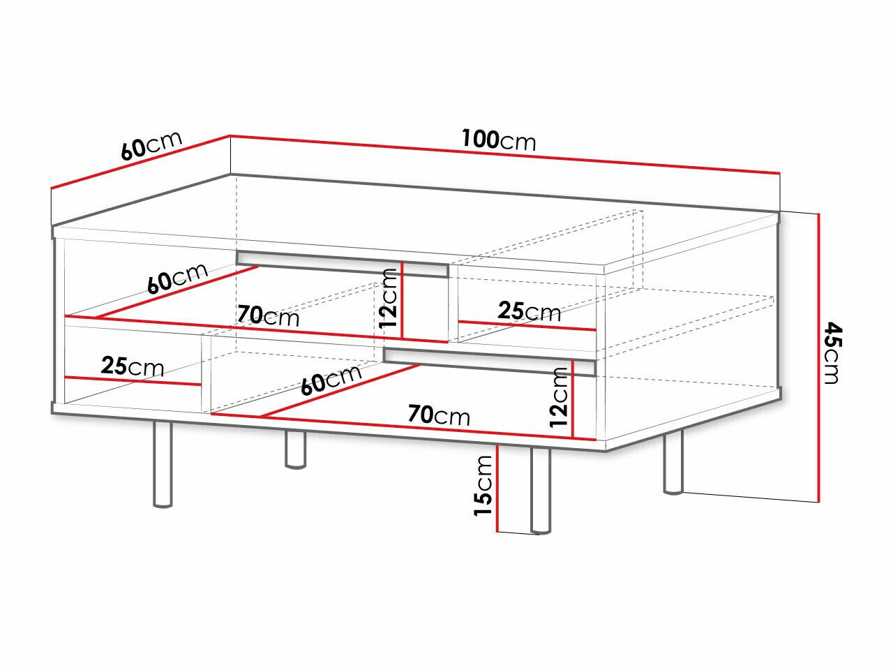 Coffee table Decus (Cashmere)