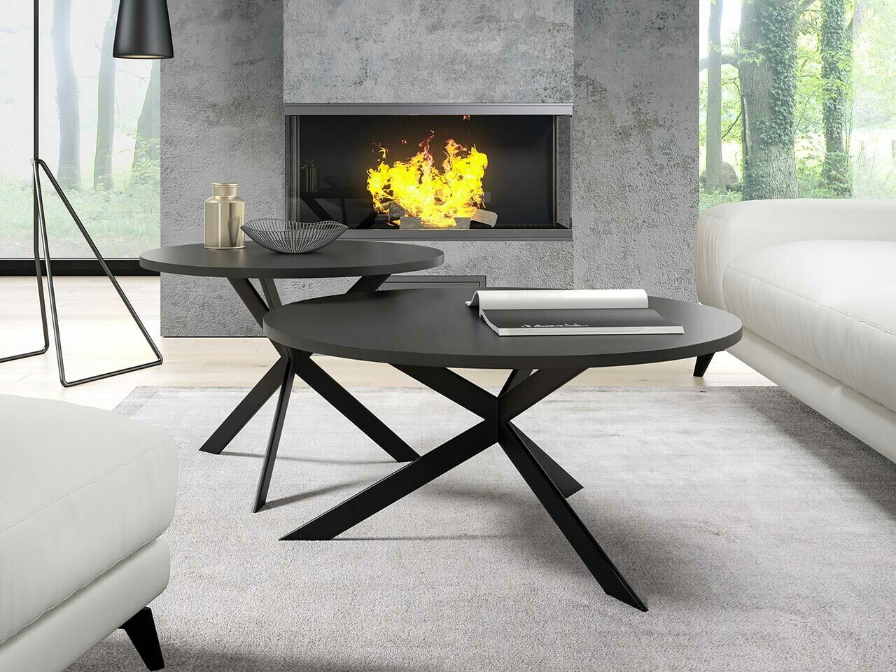Coffee table set Oswego 108 (Black)