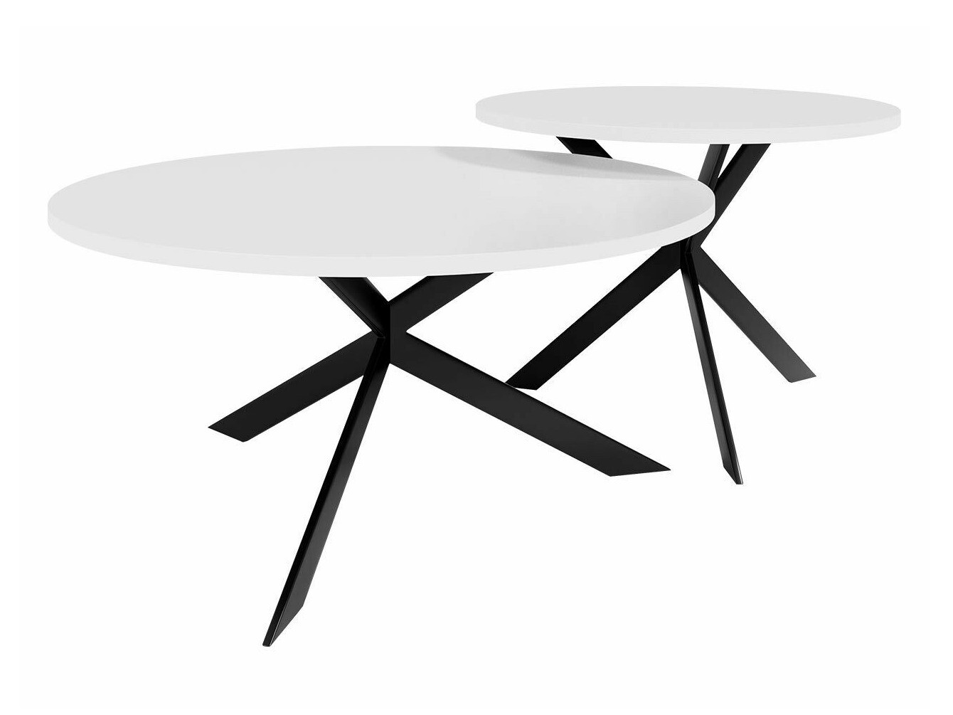 Nest of coffee tables Oswego 108 (White + Black)