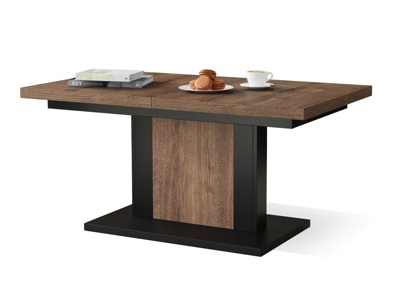 Transforming coffee table Glendale 103 (Dark oak + Black)