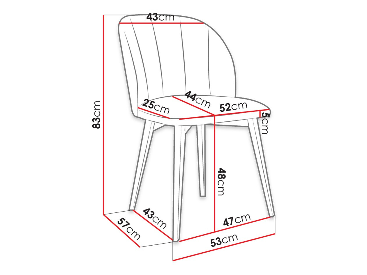 Chair Racine 104 (Magic Velvet 2216)