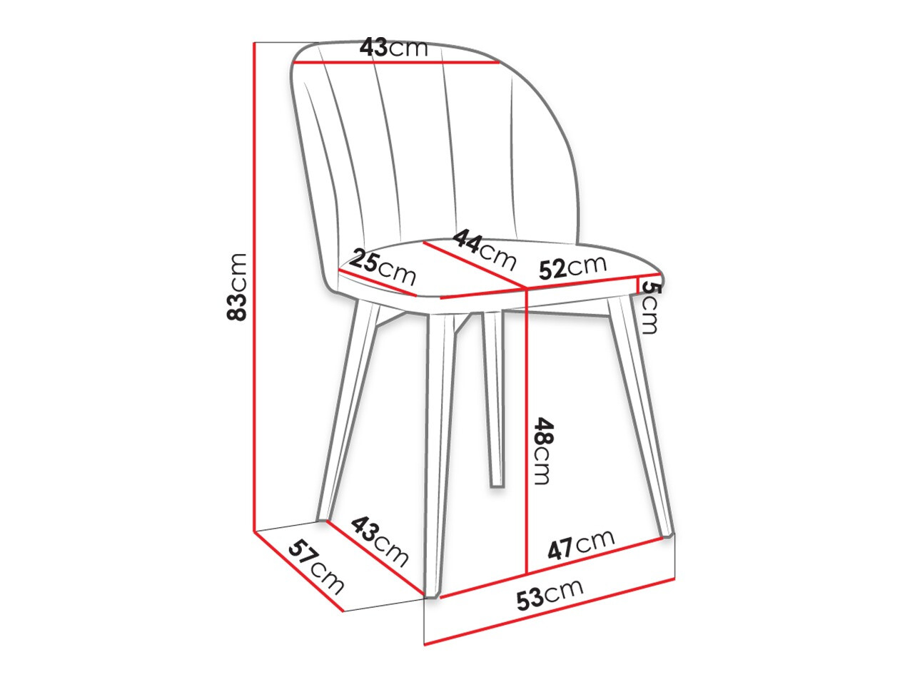 Chair Racine 104 (Magic Velvet 2217)