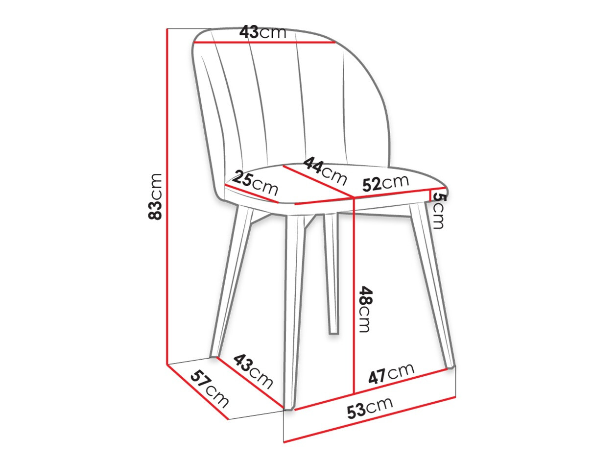 Chair Racine 104 (Magic Velvet 2219)