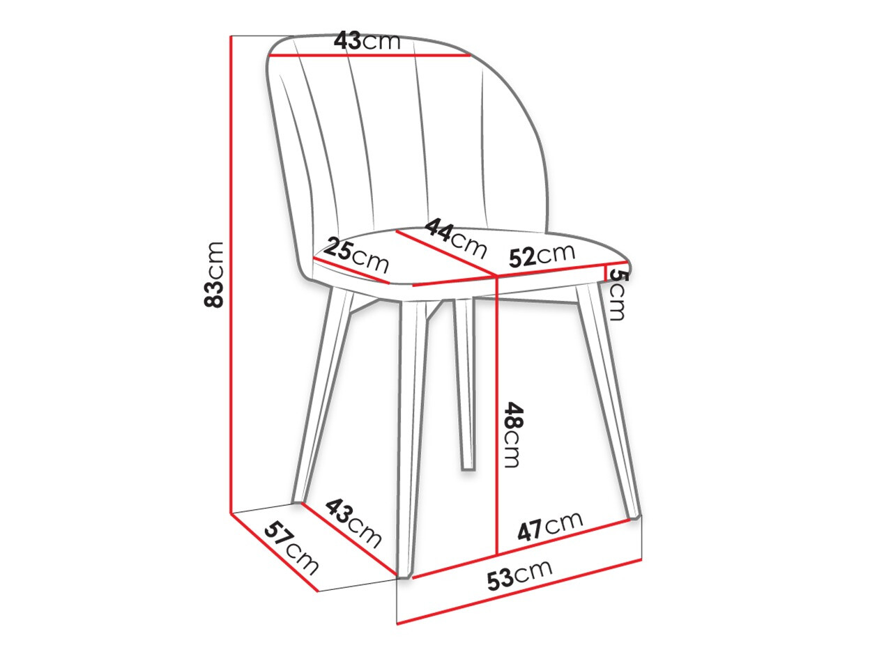 Chair Racine 104 (Magic Velvet 2219)