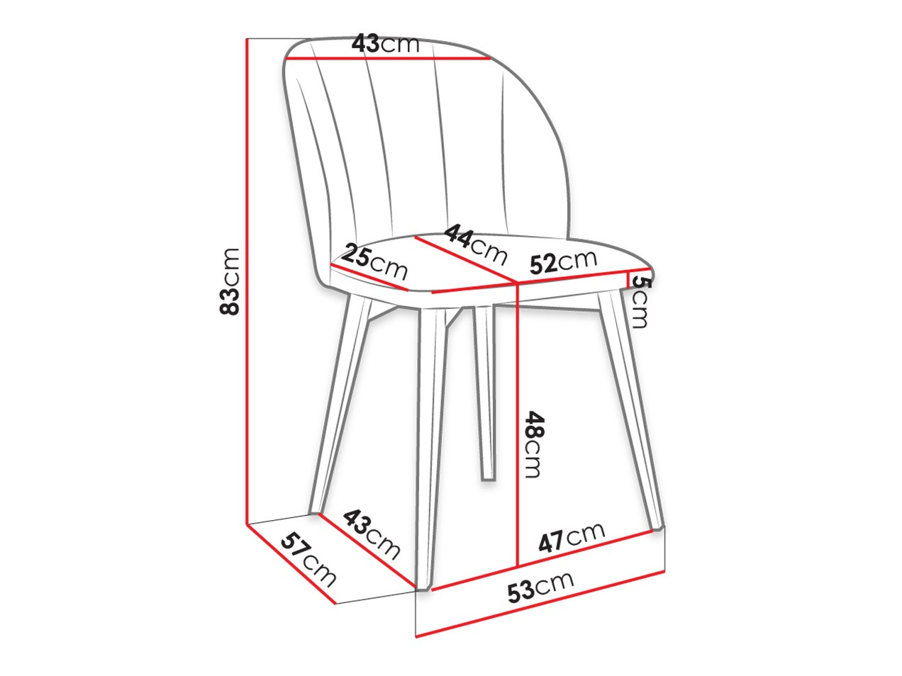 Chair Racine 104 (Magic Velvet 2225)