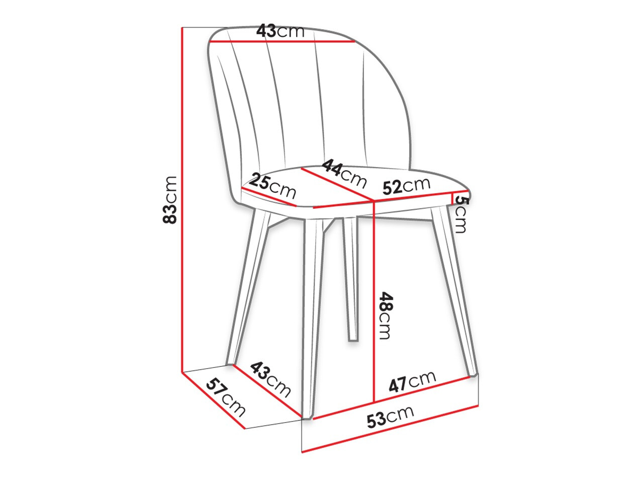 Chair Racine 104 (Magic Velvet 2250)