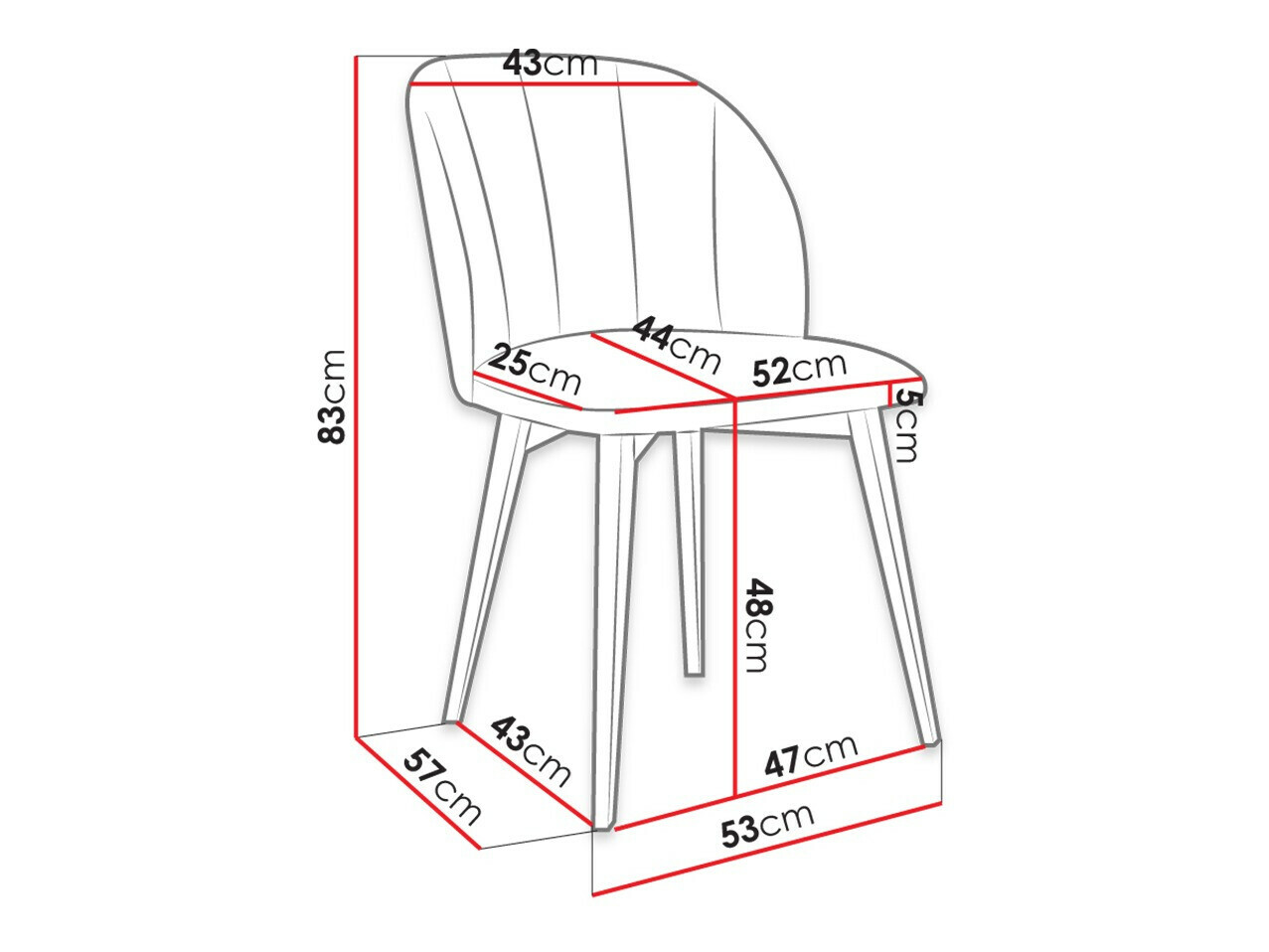 Chair Racine 104 (Magic Velvet 2258)