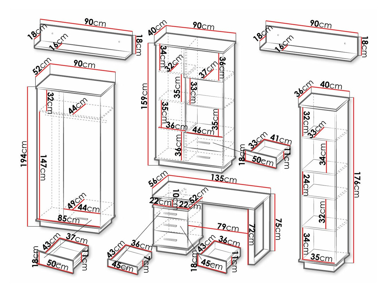 Home office set Tenodeu 118