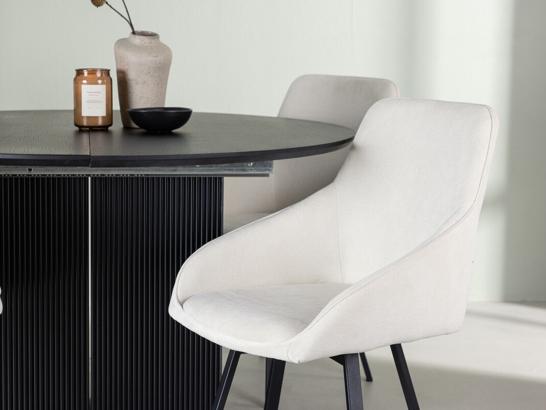 Dining set Dallas 4335 (Black + Beige)