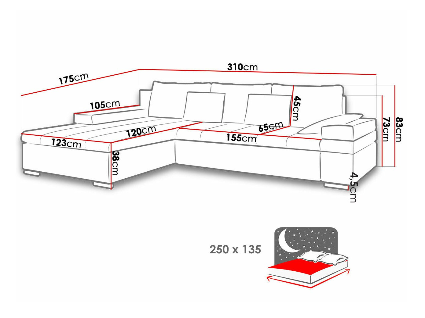 Corner sofa Comfivo Olivetum II (Magni 206.02)