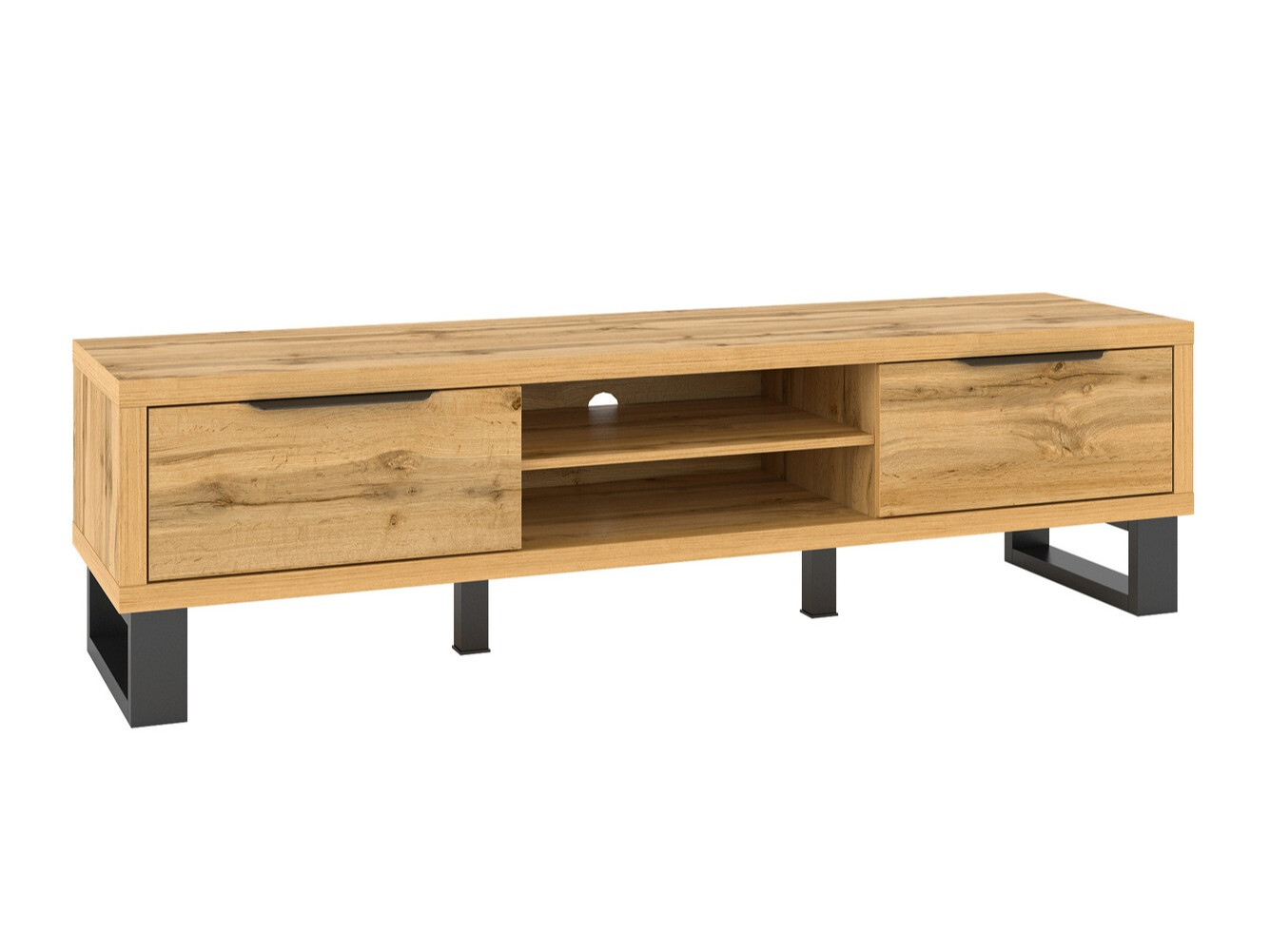 TV stand Avicavu 101 (Wotan Oak + Black)
