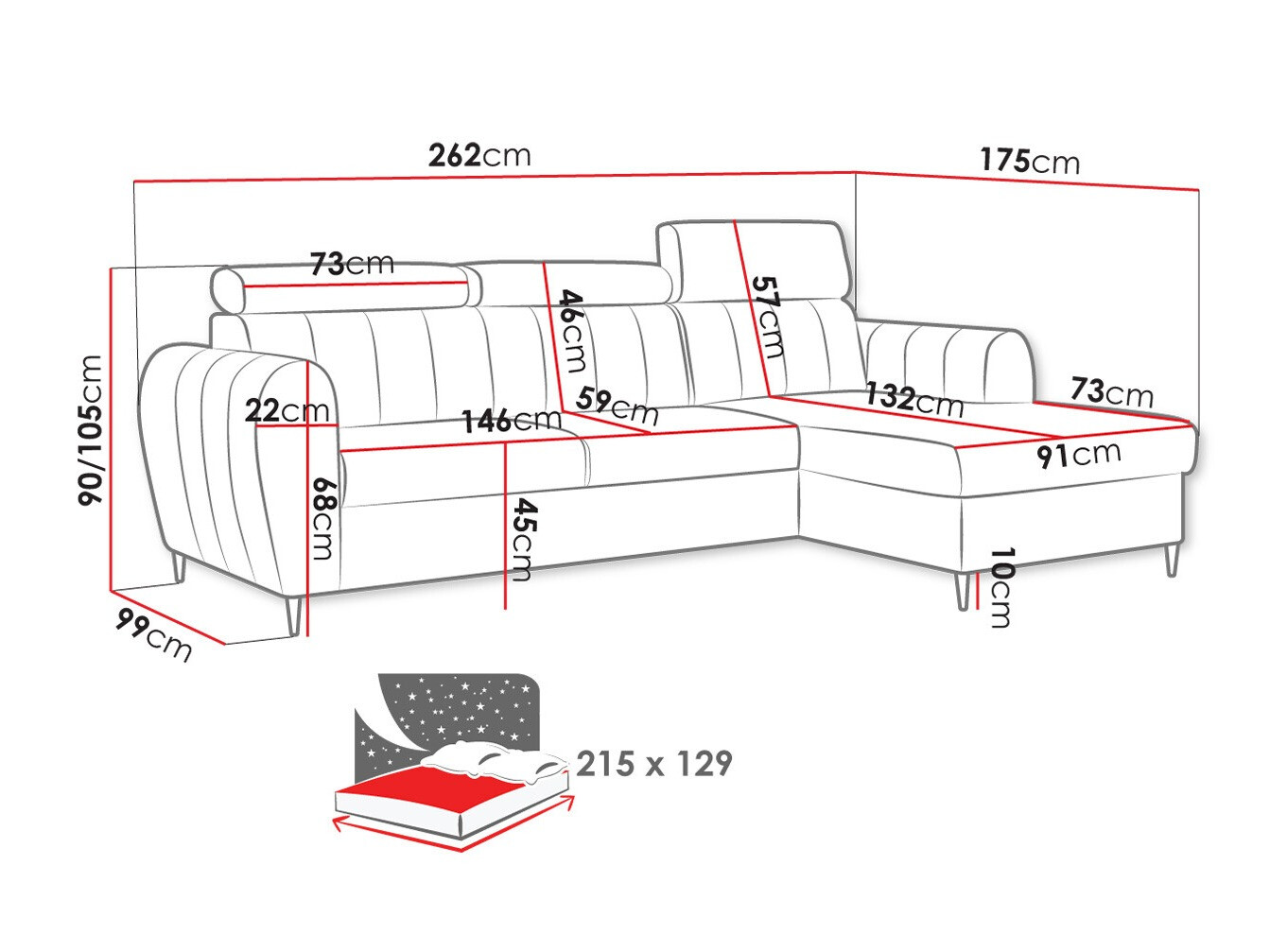 Corner sofa Temple 126 (Kronos 19)