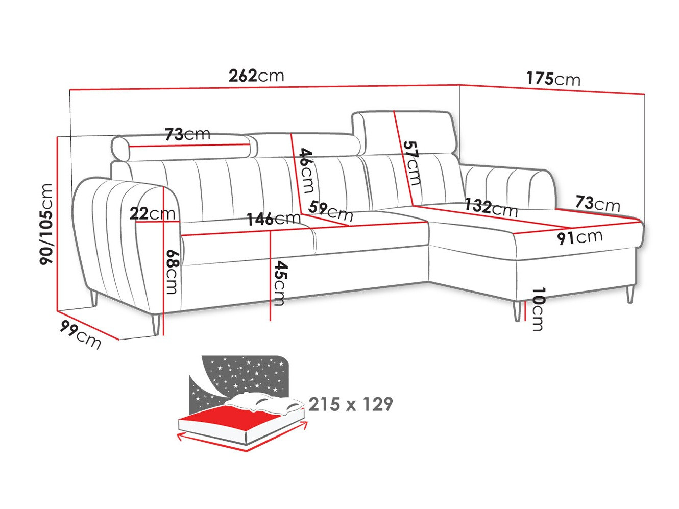 Corner sofa Temple 126 (Kronos 22)