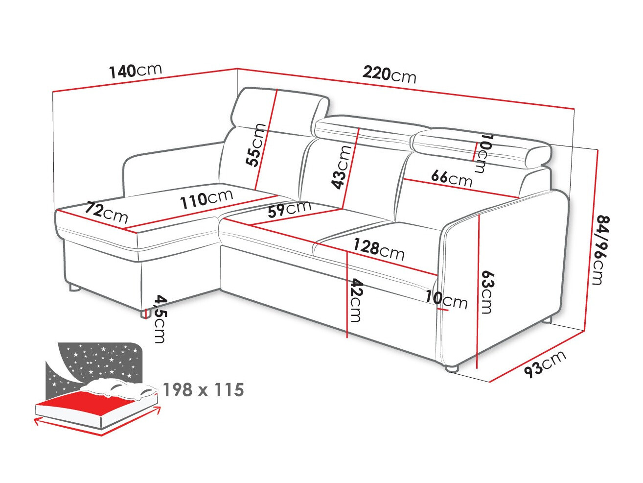 Corner sofa Temple 127 (Enjoy New 21)