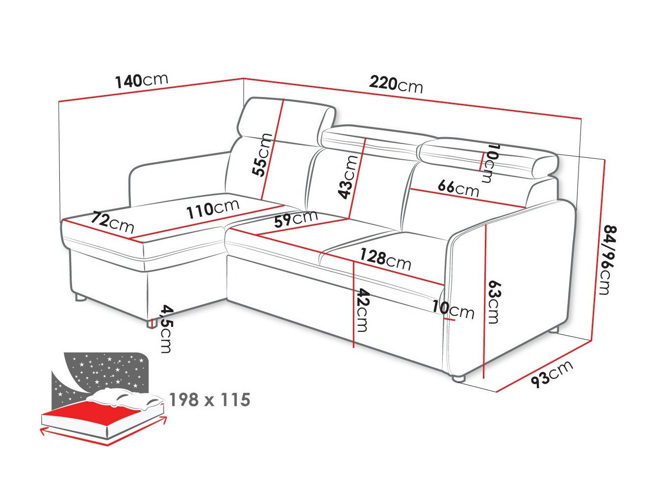 Corner sofa Temple 127 (Enjoy New 3)