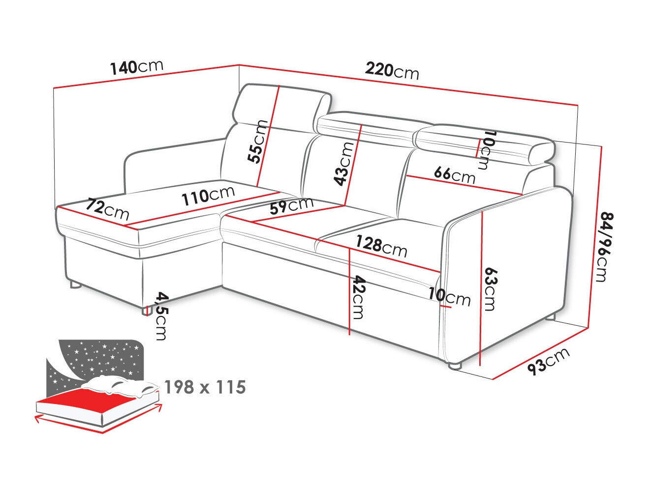 Corner sofa Temple 127 (Enjoy New 4)