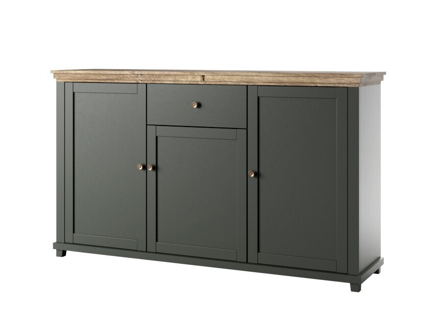Chest of drawers Tolnue 106 (Dark green + Lefkas oak)