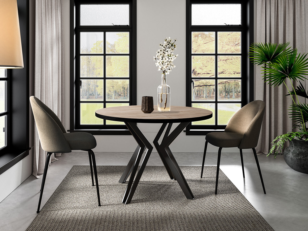Table Oswego 111 (Sonoma oak + Black)