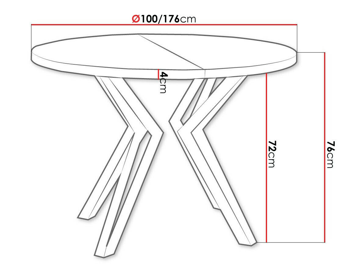 Table Oswego 111 (Sonoma oak + Black)