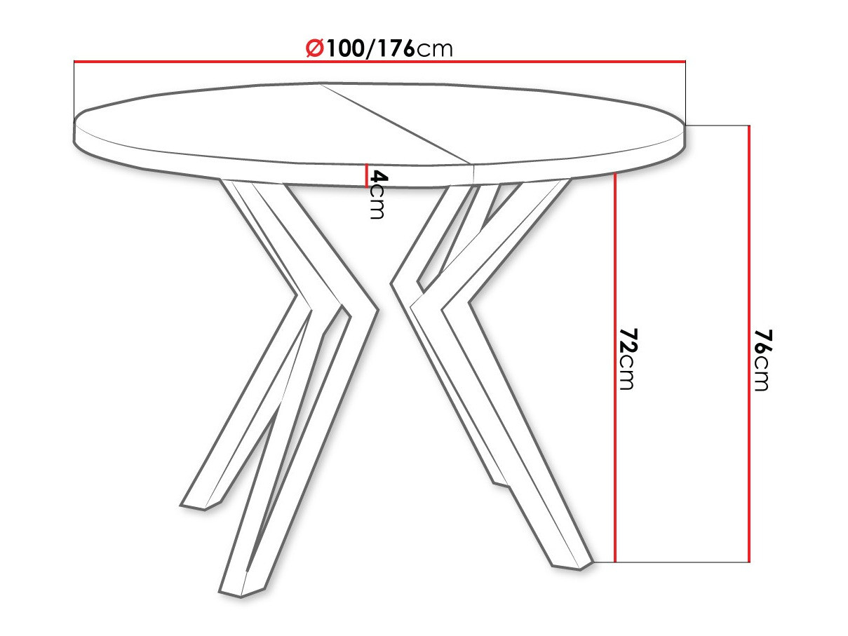 Table Oswego 111 (White + Black)
