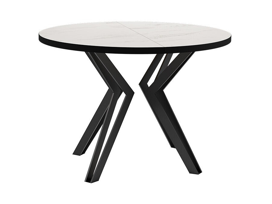 Table Oswego 111 (White marble + Black)