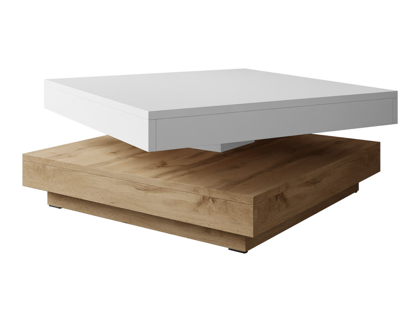 Transforming coffee table Comfivo Pisces (Wotan Oak + White)