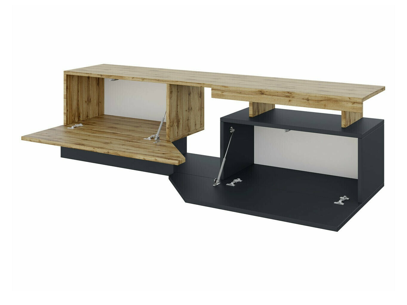 TV stand Comfivo Daldune (White + Wotan Oak)