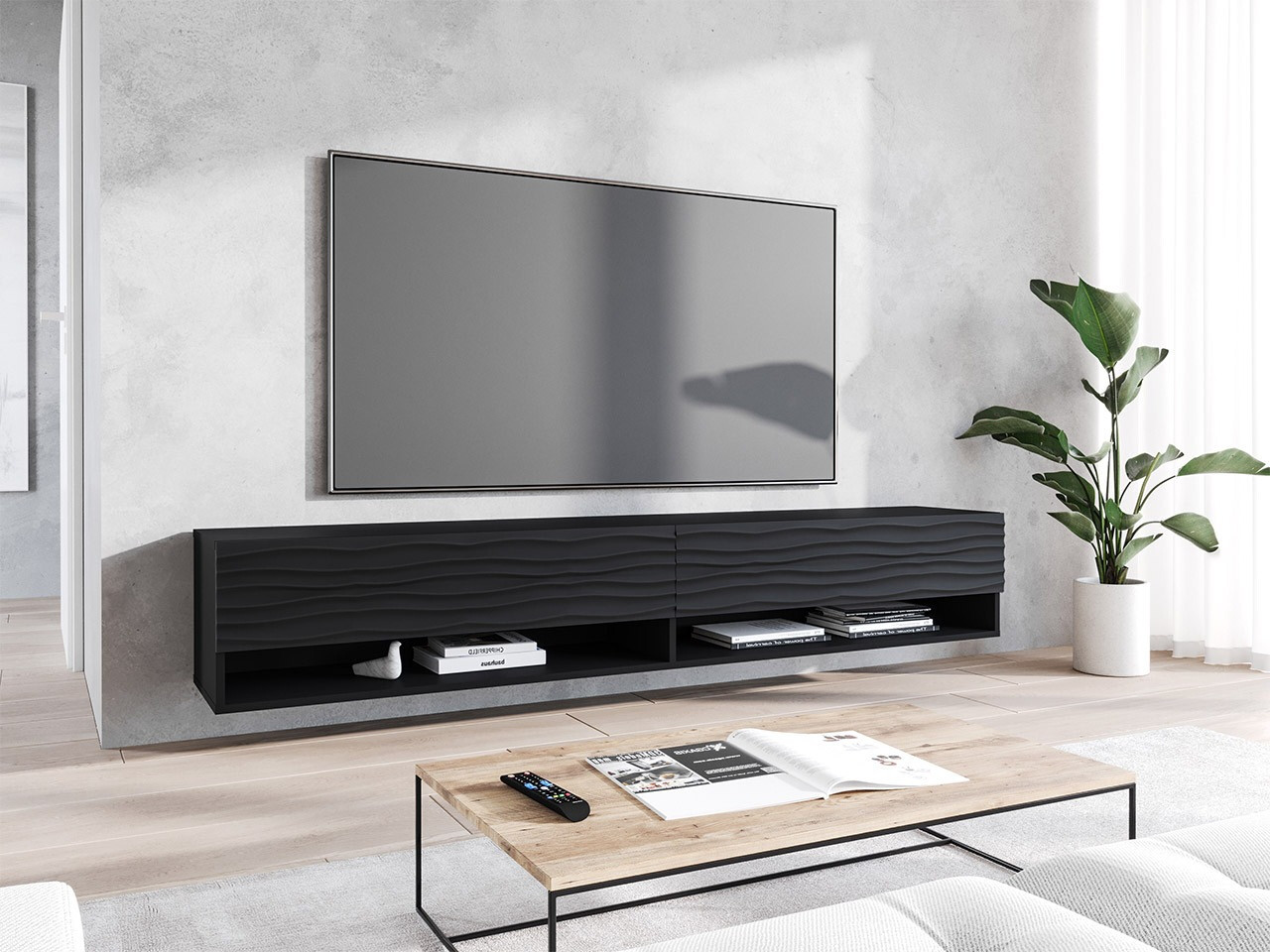 TV stand Sarasota 119 (Graphite + Black)