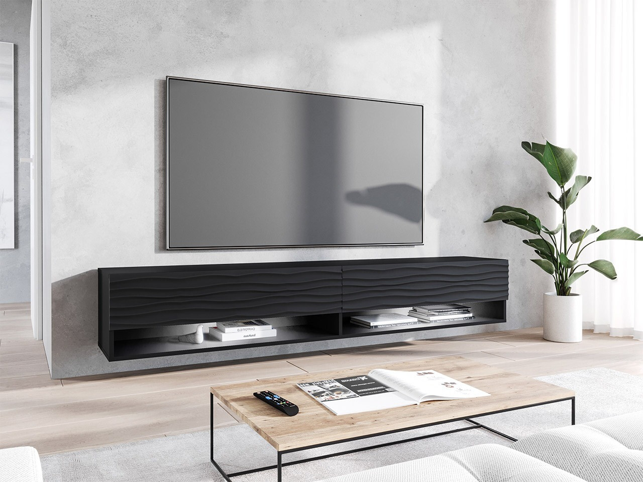 TV stand Sarasota 119 (Graphite + Black)