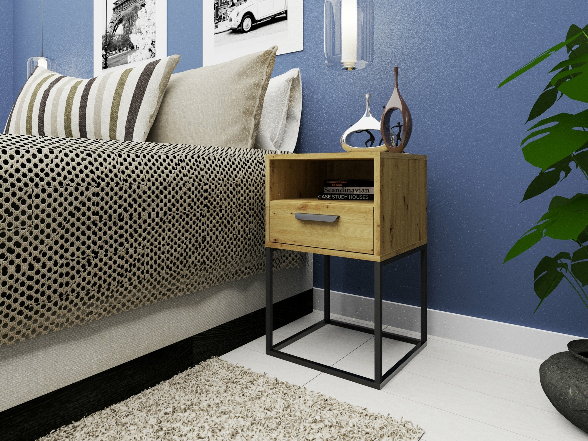 Bedside table Bristol 193 (Artisan oak)