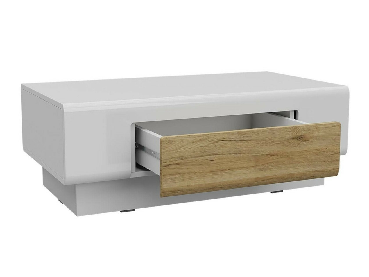 Coffee table Torsone 111 (White + Glossy white)