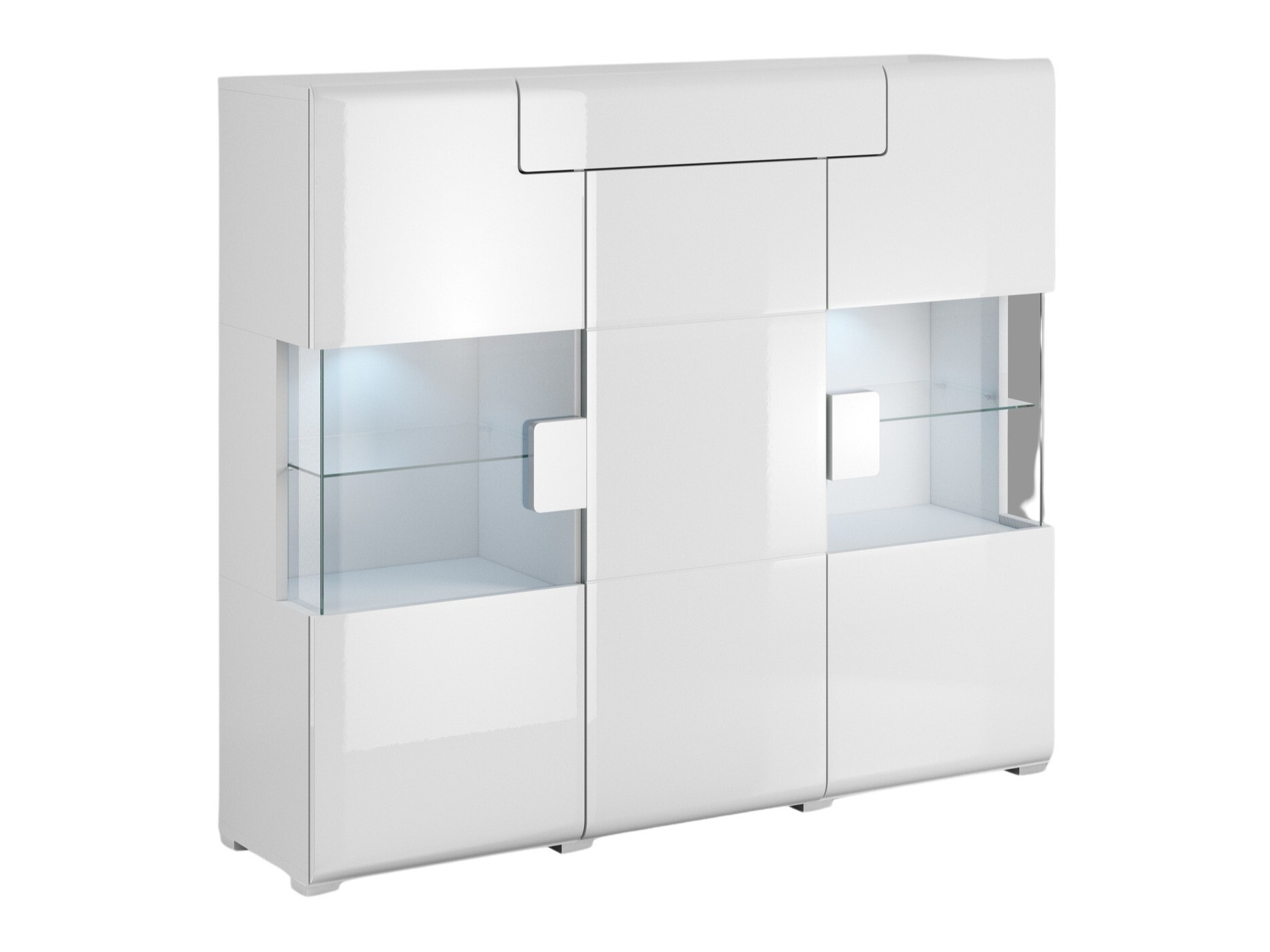 Sideboard Torsone 100 (White + Glossy white)
