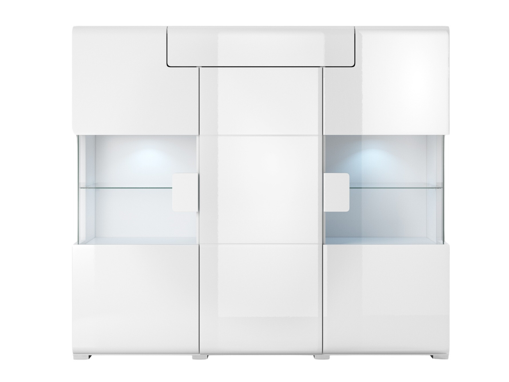 Sideboard Torsone 100 (White + Glossy white)