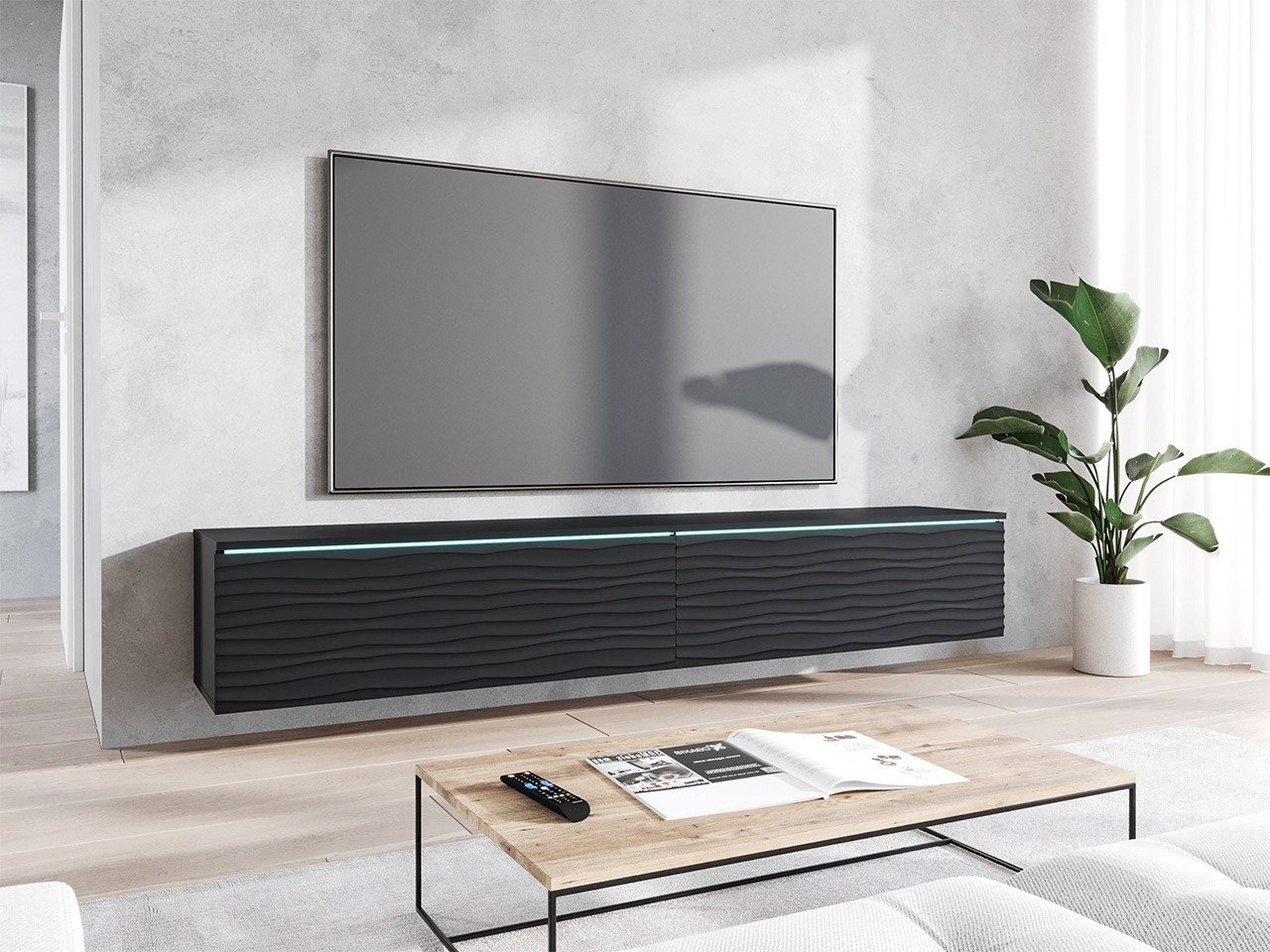 TV stand Sarasota 164 (Graphite + Black)