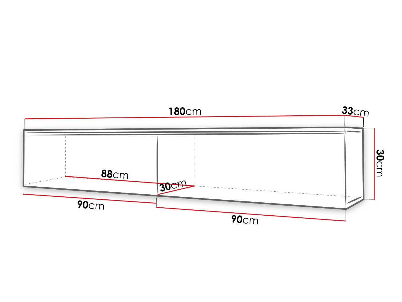 TV stand Sarasota 164 (White)