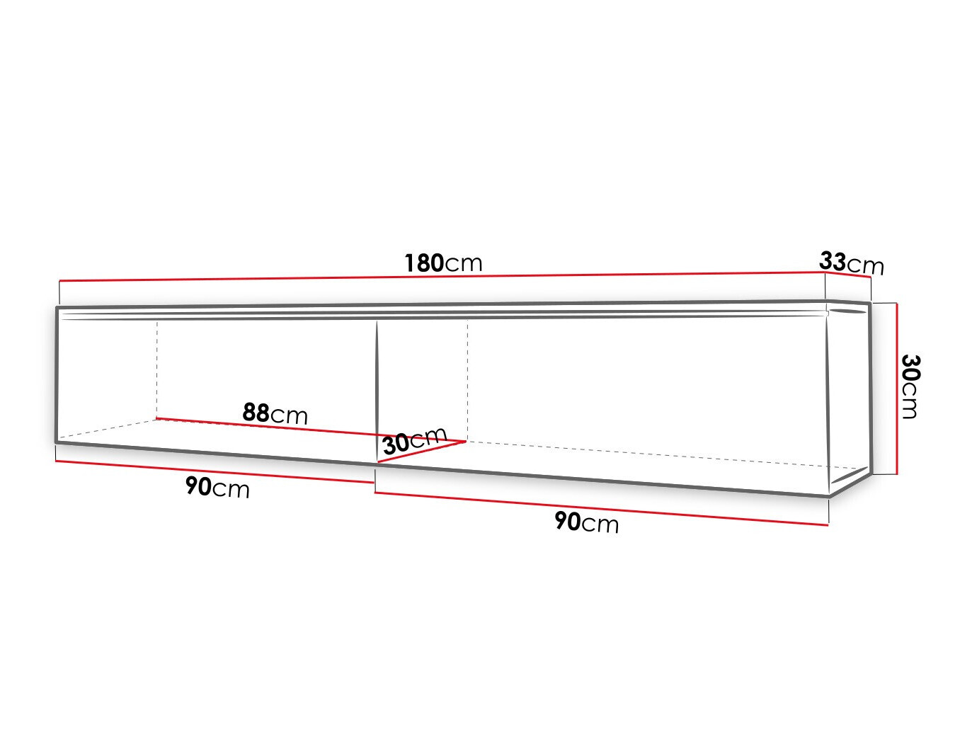 TV stand Sarasota 164 (White)