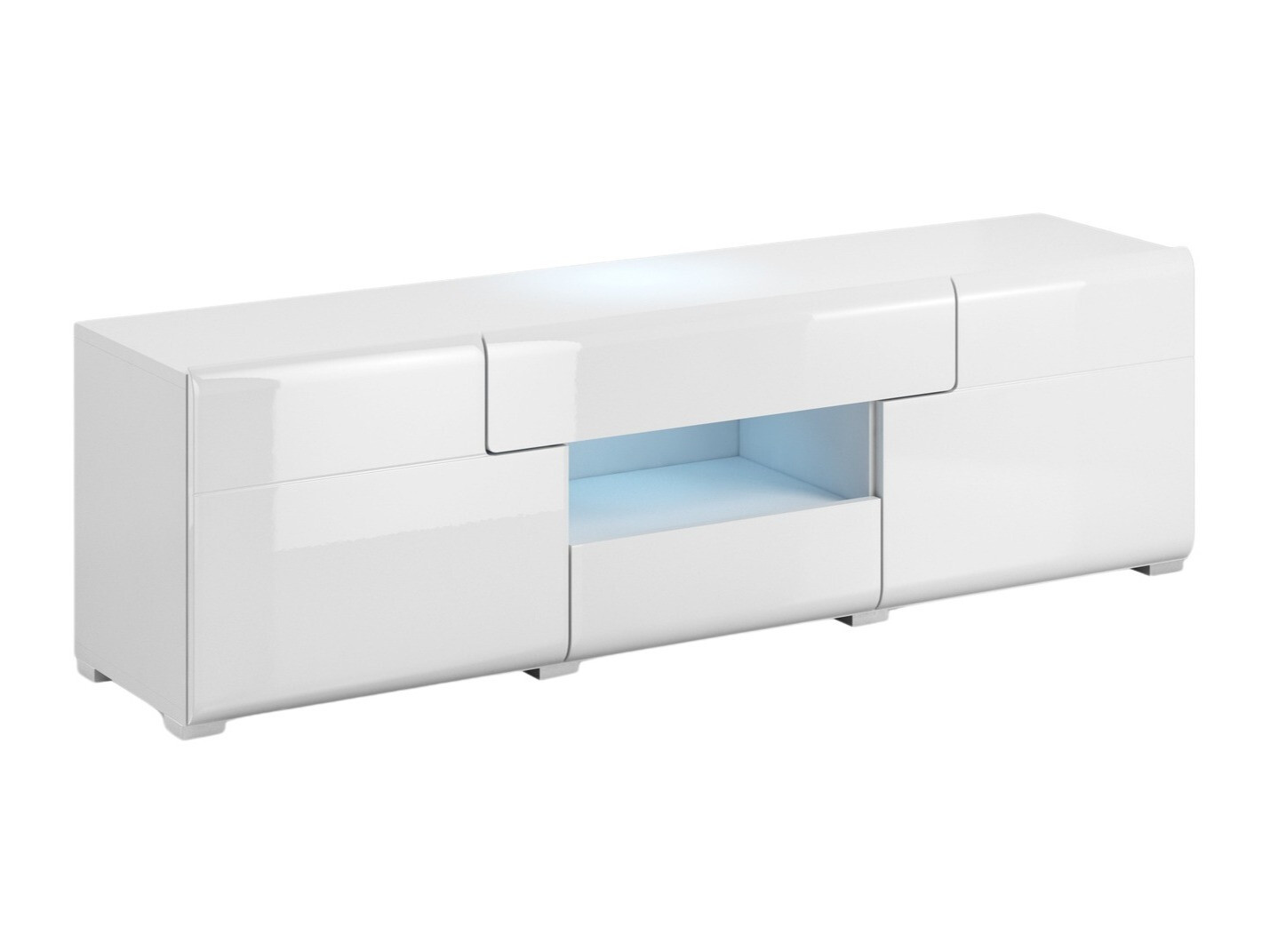 TV stand Torsone 101 (White + Glossy white)