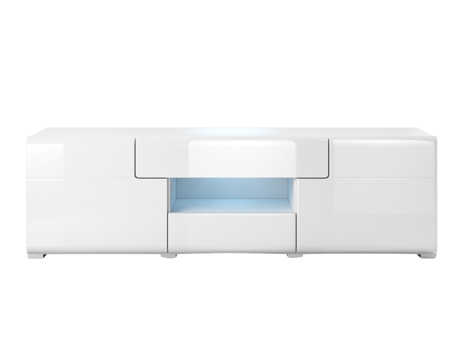 TV stand Torsone 101 (White + Glossy white)
