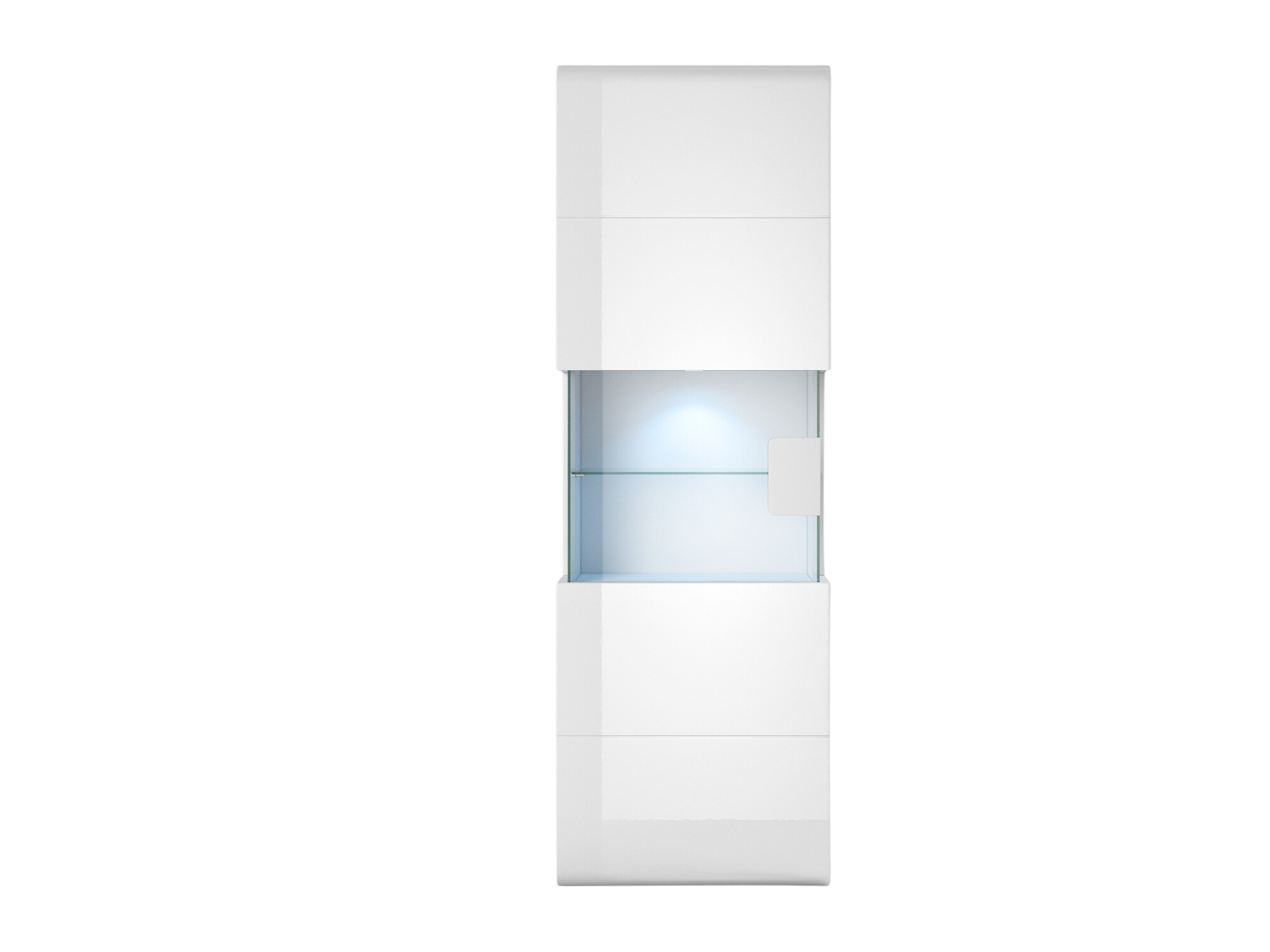 Wall shelf Torsone 109 (White + Glossy white)