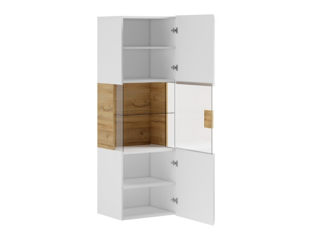 Wall shelf Torsone 109 (White + Glossy white)