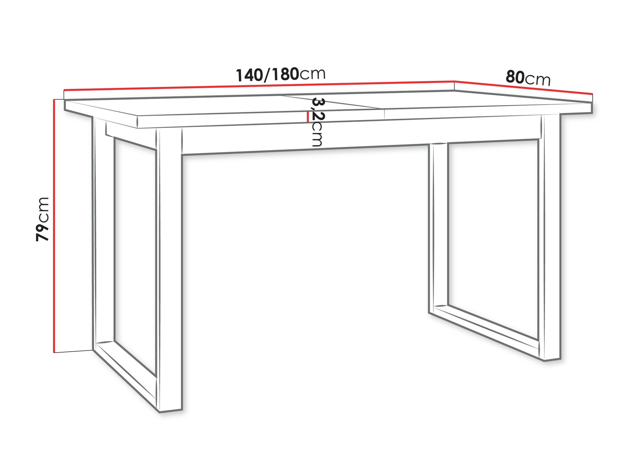 Table Victorville 353 (Artisan oak + Black)