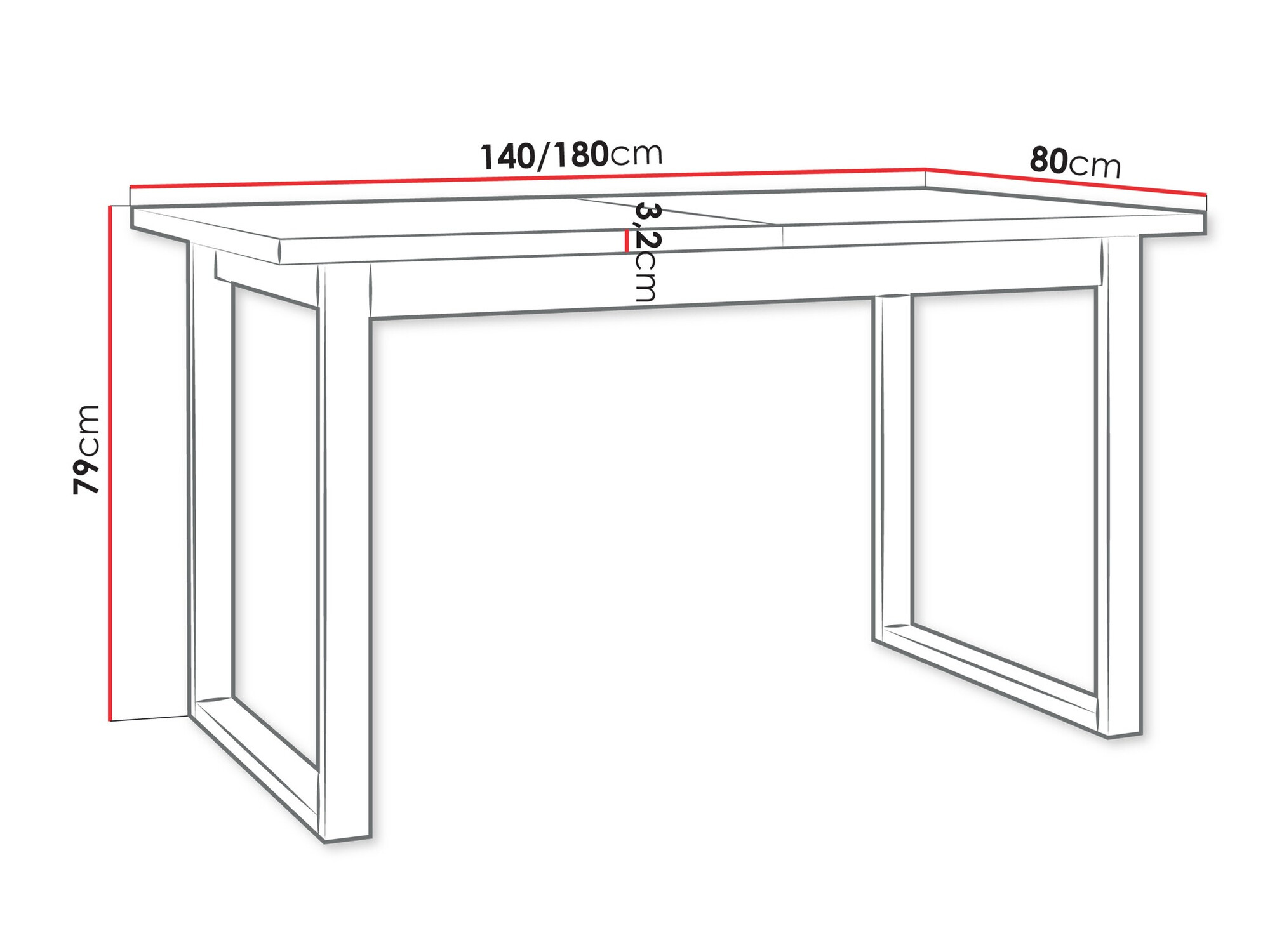 Table Victorville 353 (Grandson oak + Black)