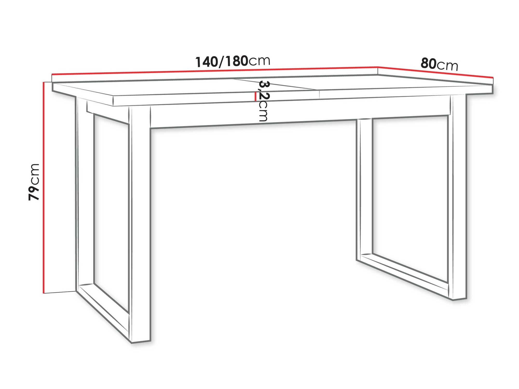 Table Victorville 353 (White + Black)